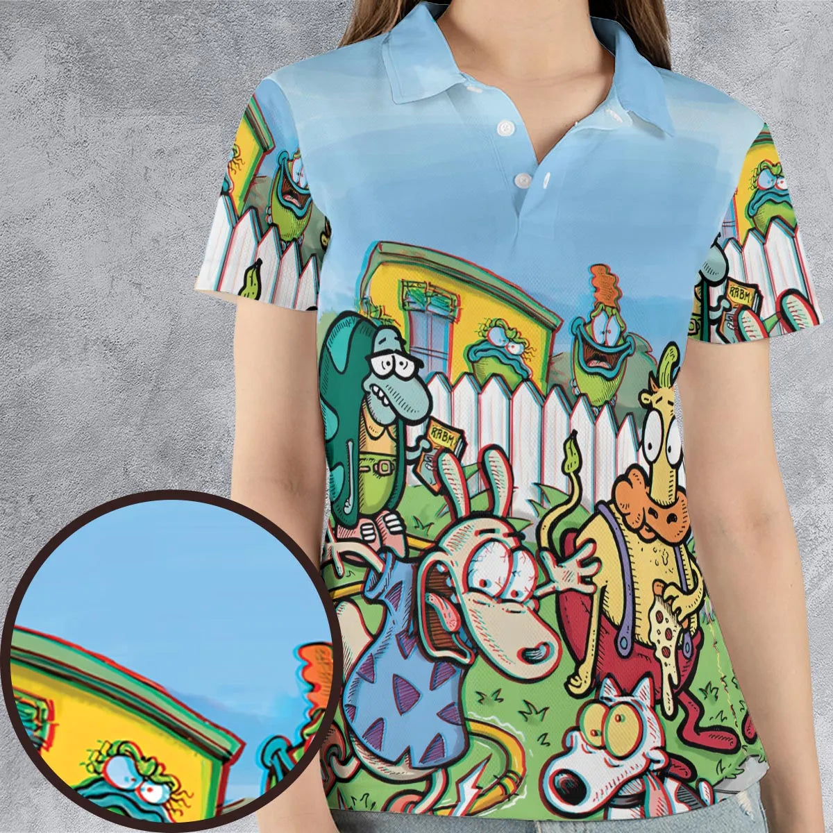 Spunky Style Rocko's Modern Life AOP Men/Women Polo Shirt