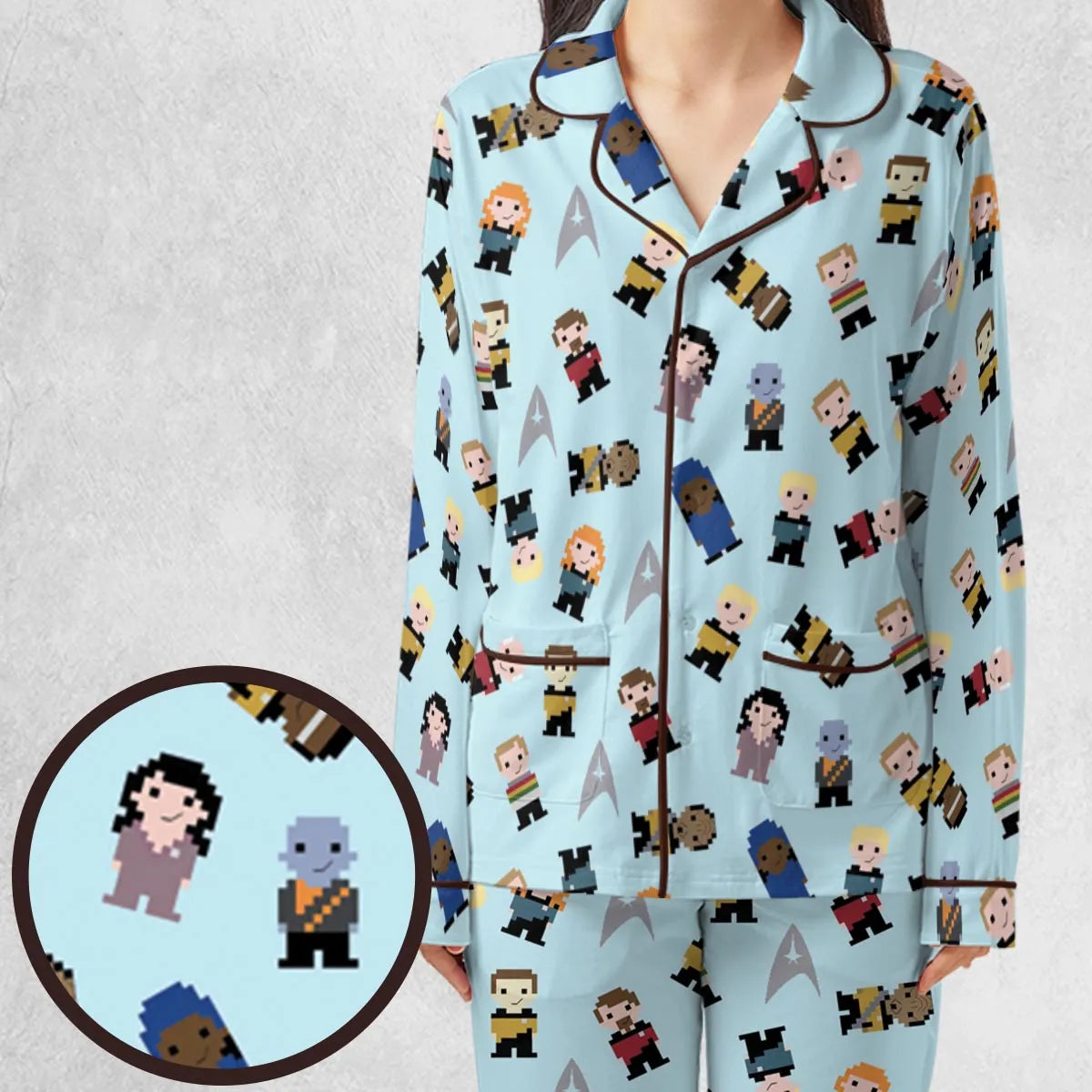 Star Pixel Star Trek Pajamas Set