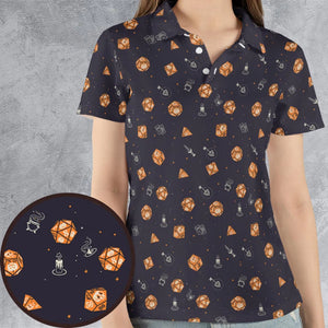 Halloween Dices Pattern AOP Men/Women Polo Shirt