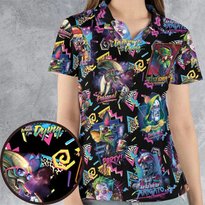 Retro Horror Characters Halloween AOP Men/Women Polo Shirt