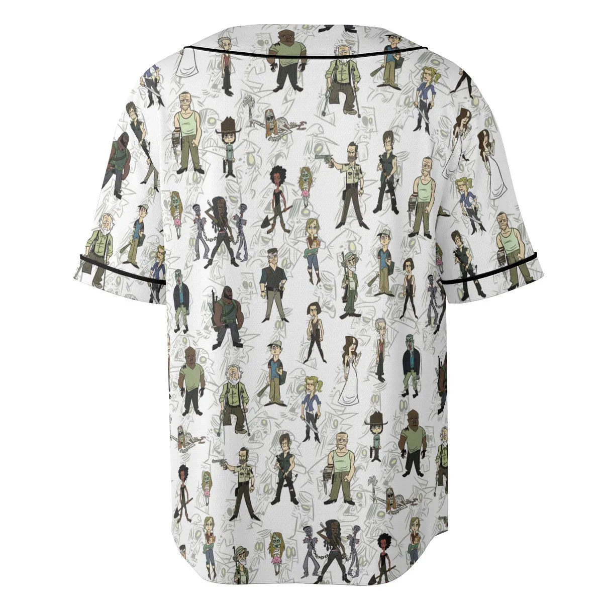 The Walking Dead Characters as Cartoons Unisex Baseball Jersey