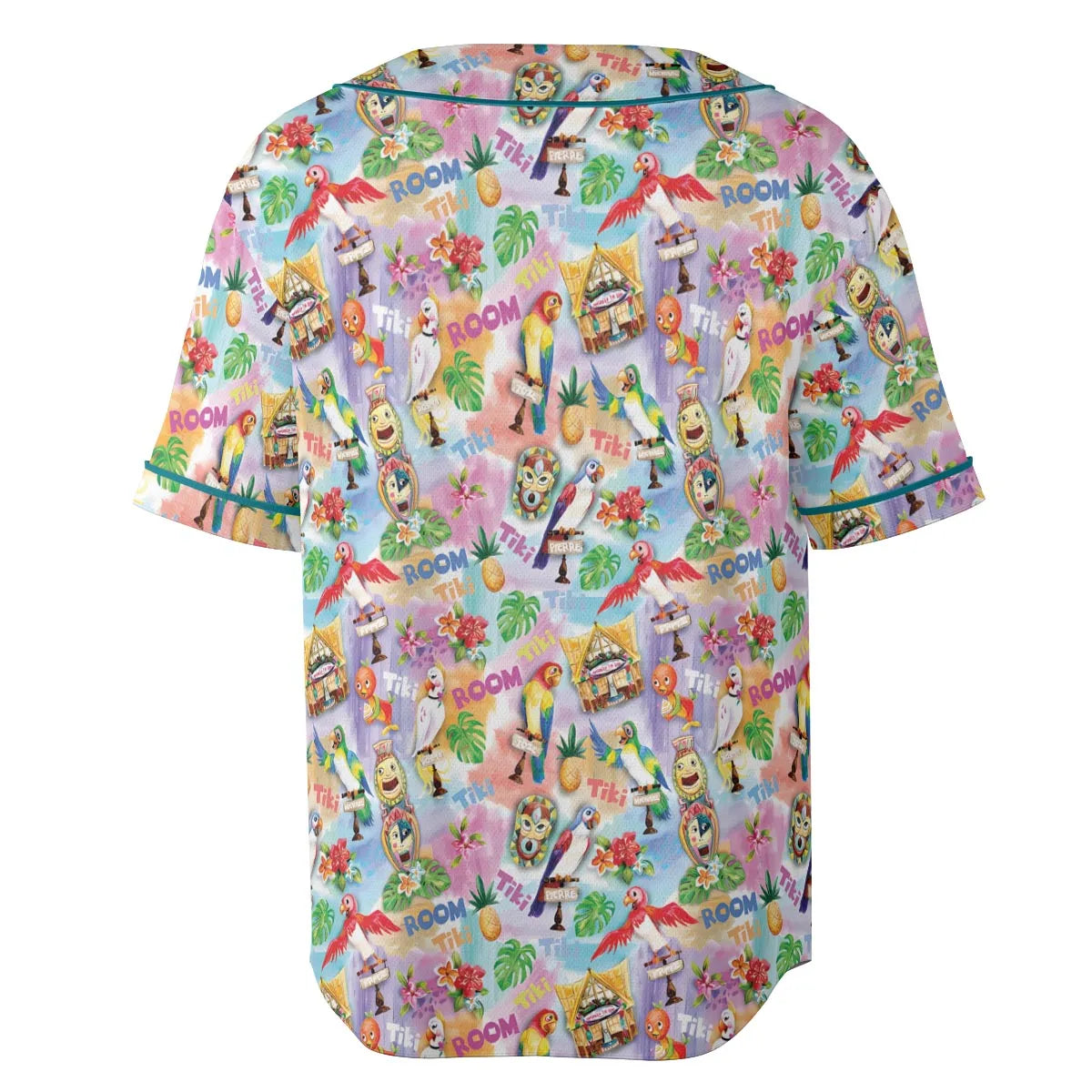 Tiki Room With Orange Bird Unisex Baseball Jersey