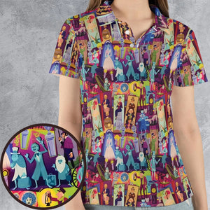 Retro Mansion Collage AOP Men/Women Polo Shirt