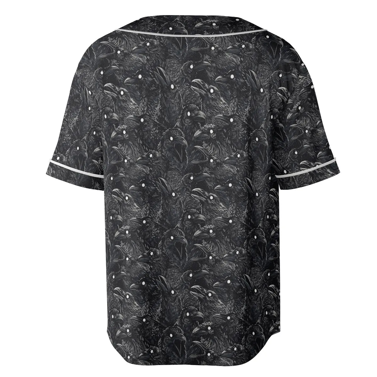 Black Raven Pattern Unisex Baseball Jersey