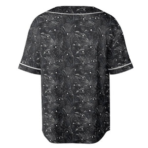 Black Raven Pattern Unisex Baseball Jersey