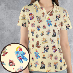 90s Garbage Pail Kids AOP Men/Women Polo Shirt