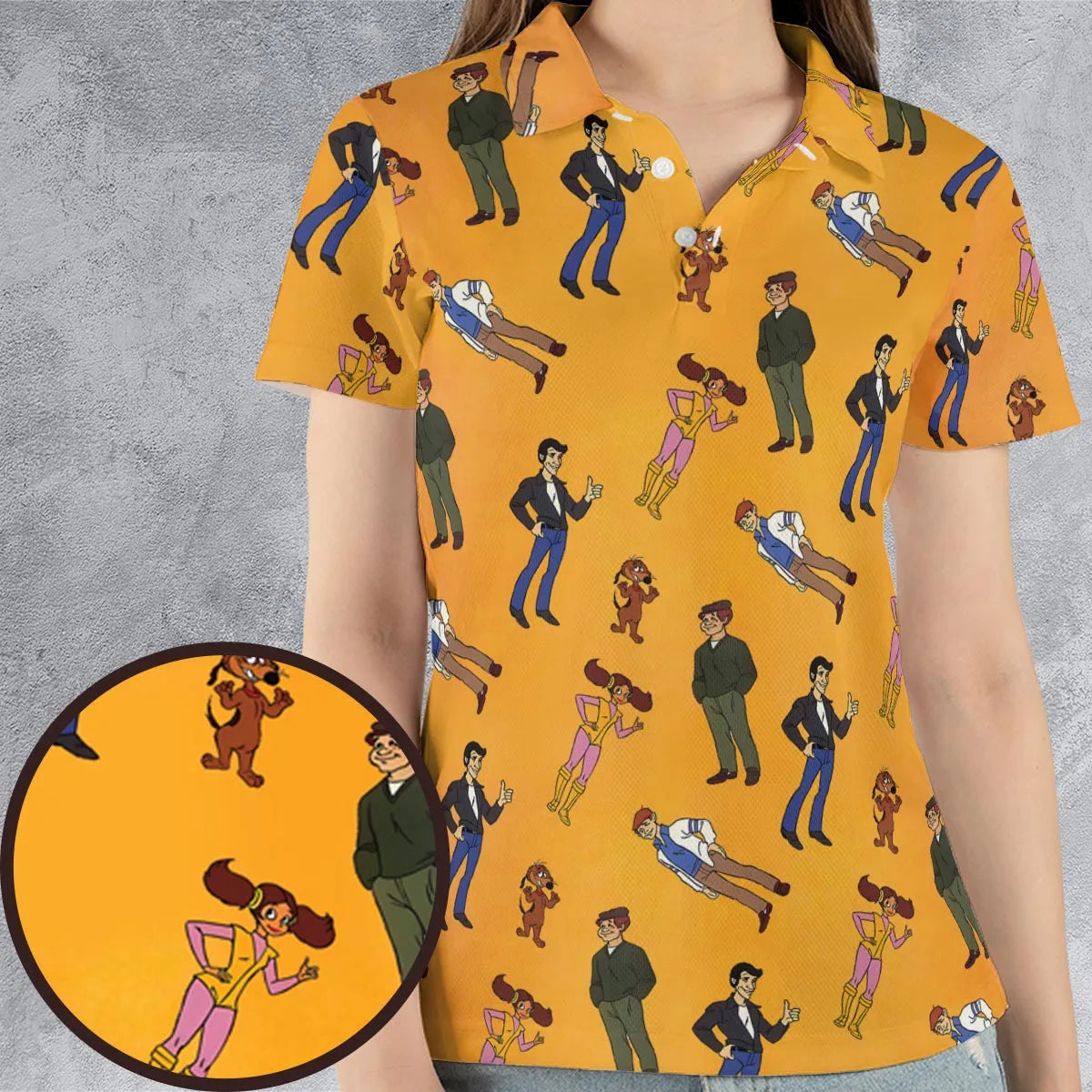 The Fonz and the Happy Days Gang AOP Men/Women Polo Shirt