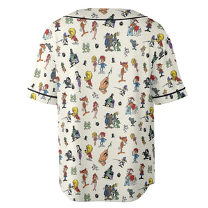 The Adventures of Rocky and Bullwinkle and Friends Characters Pattern Unisex Baseball Jersey