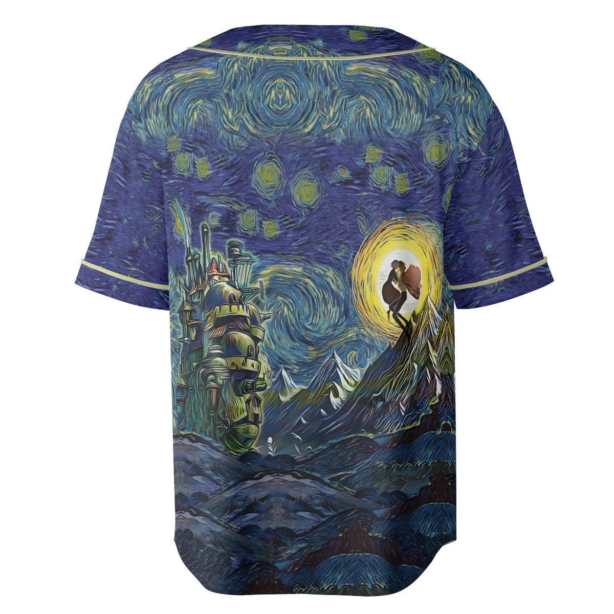 Howl’s Moving Castle Starry Night Unisex Baseball Jersey