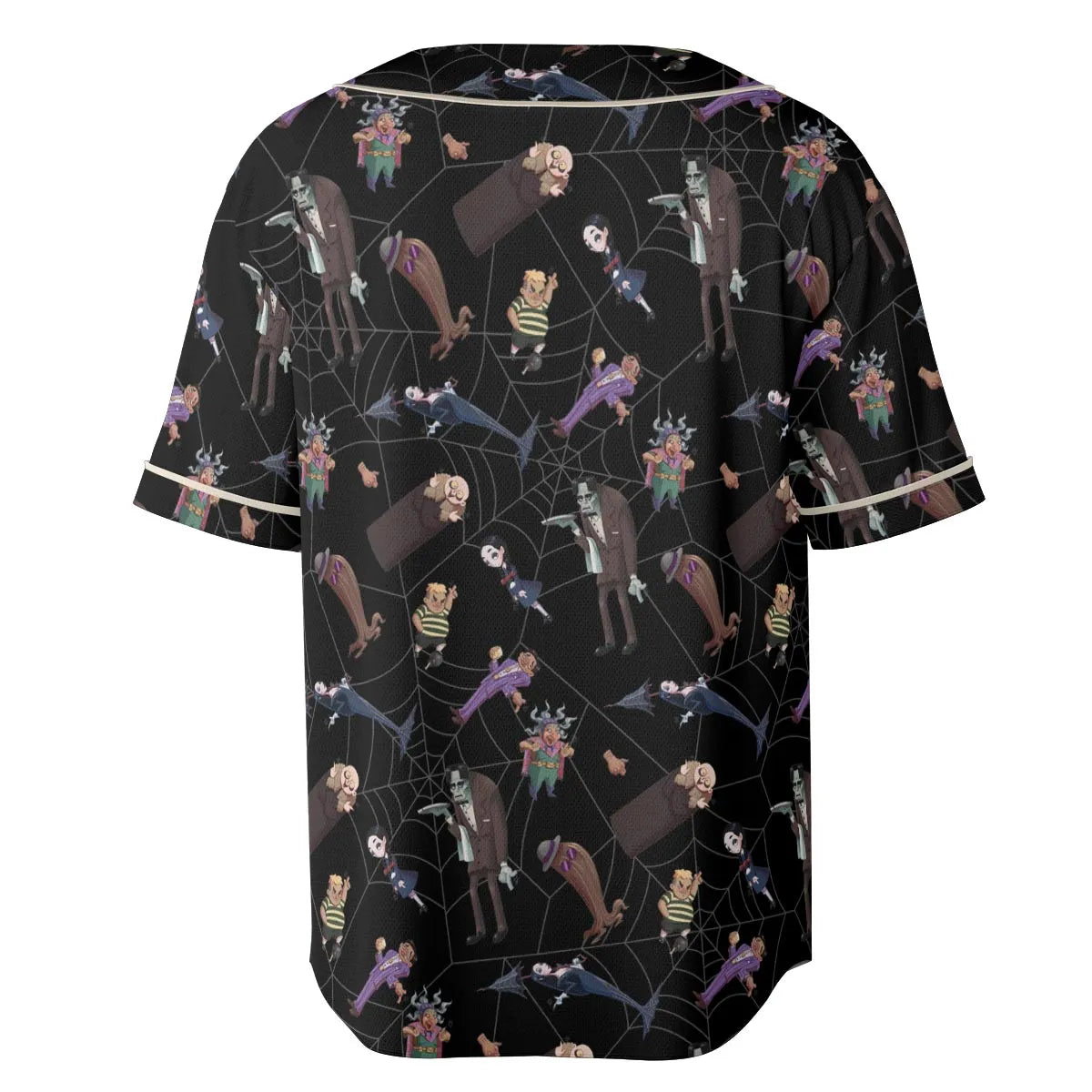 Groovie Addams Family  Cartoon Characters Unisex Baseball Jersey
