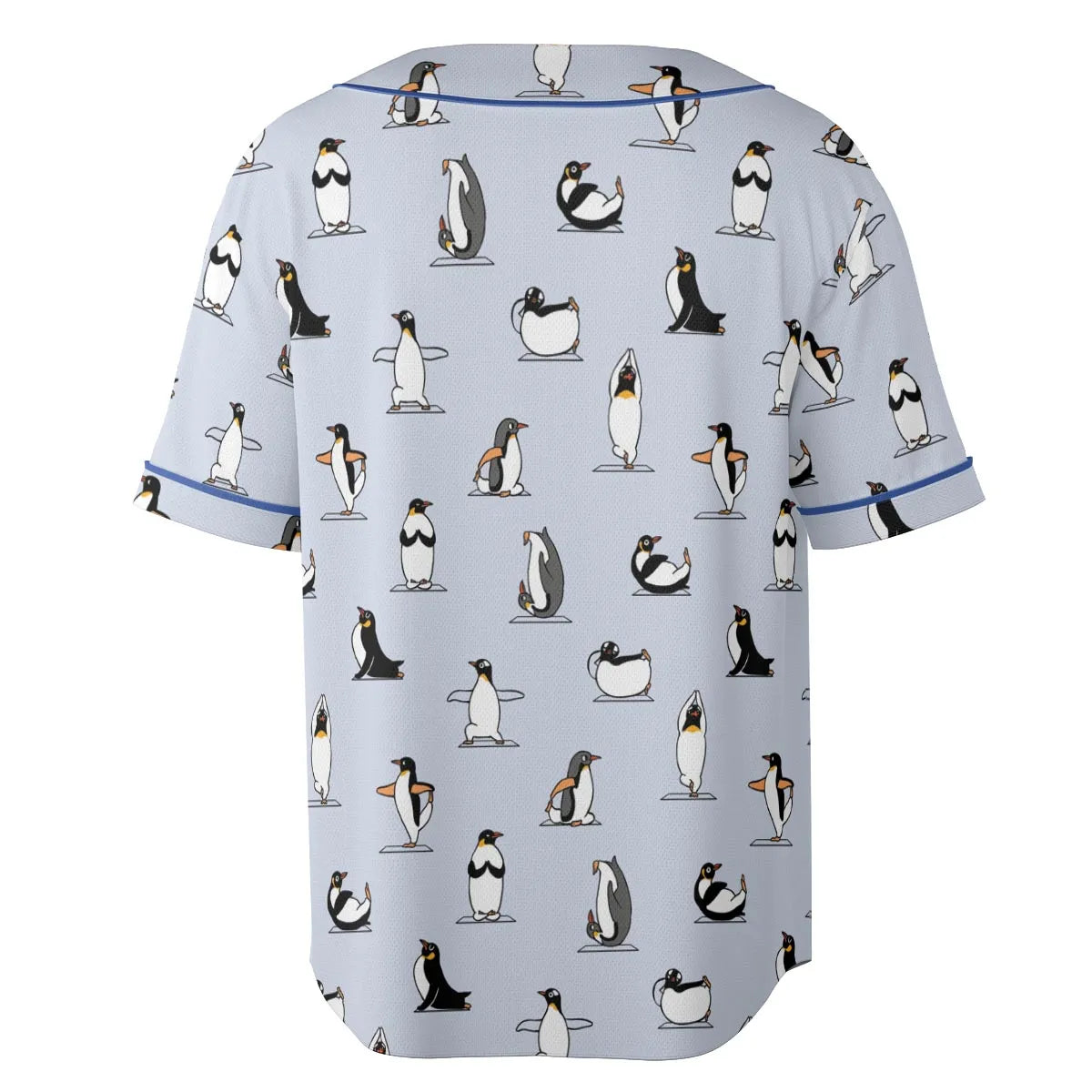 Penguin Yoga Pattern Unisex Baseball Jersey