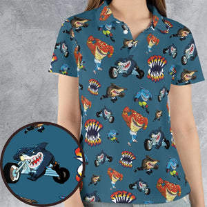 Ripster Slash Street Sharks AOP Men/Women Polo Shirt