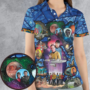 The Beginning Star Trek Pattern AOP Men/Women Polo Shirt