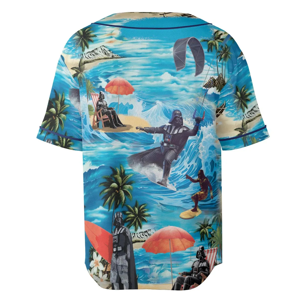 Darth Vader Surfing Unisex Baseball Jersey