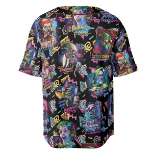 Retro Horror Characters Halloween Unisex Baseball Jersey