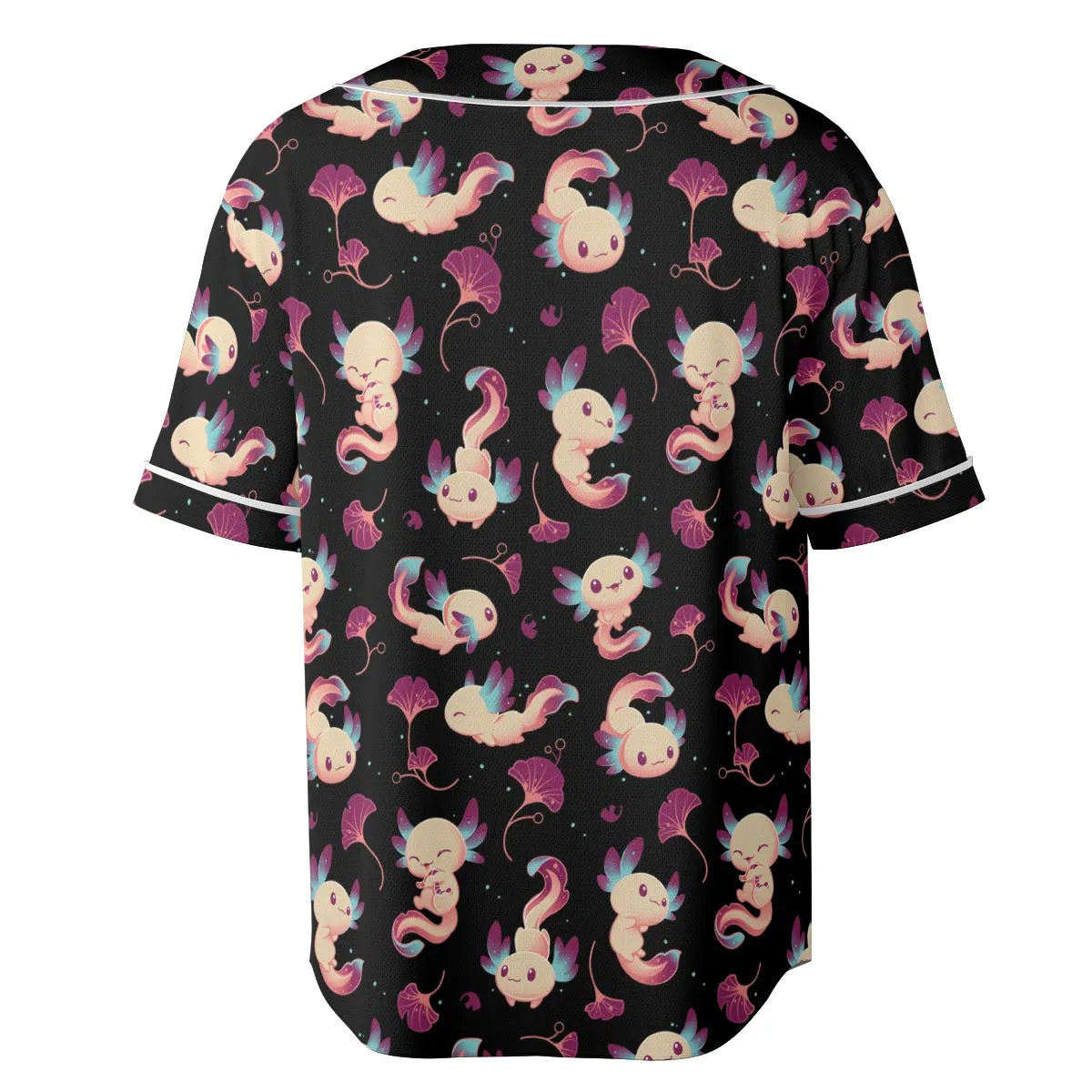 Axolotl Wonders Cute Salamanders Pattern Unisex Baseball Jersey