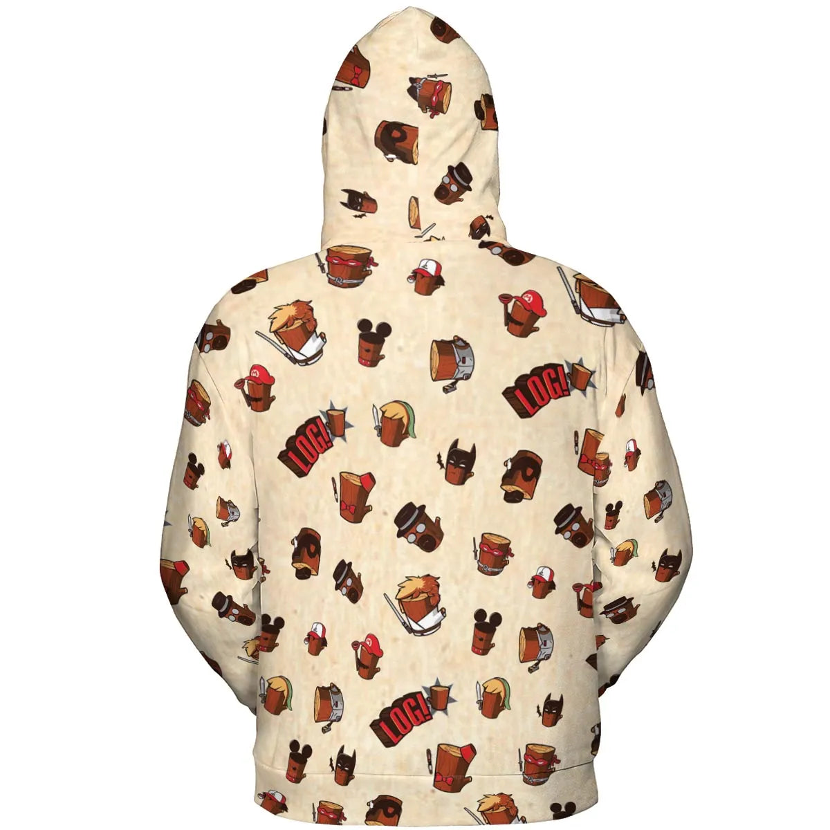 Pop Culture Characters Logs  Ren & Stimpy All-over Print Hoodie