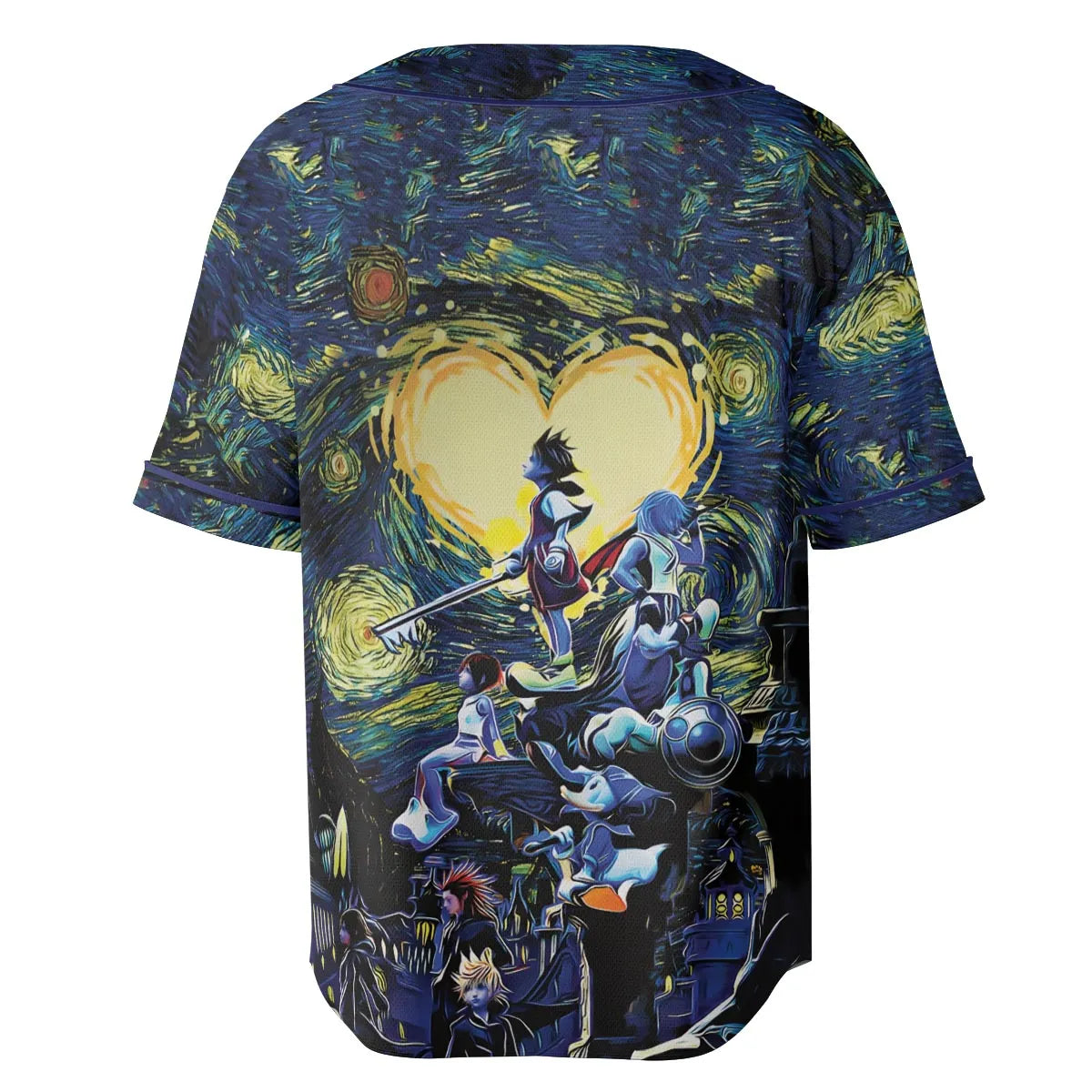 Kingdom Hearts Starry Night Unisex Baseball Jersey