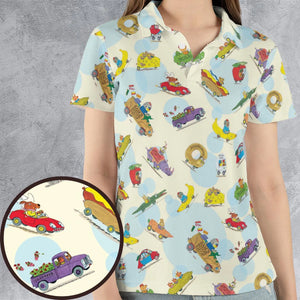 The Busy World of Richard Scarry AOP Men/Women Polo Shirt