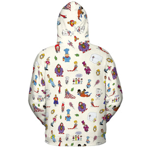 Schoolhouse Rock Characters All-over Print Hoodie