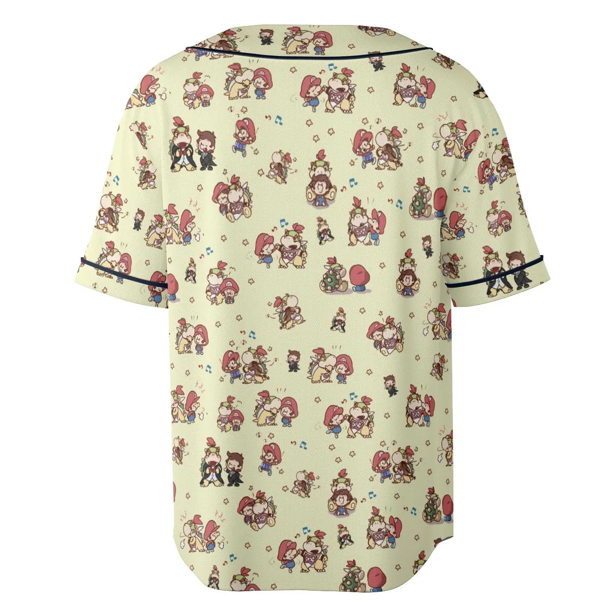 So Cute Bowser and Mario Pattern Unisex Baseball Jersey