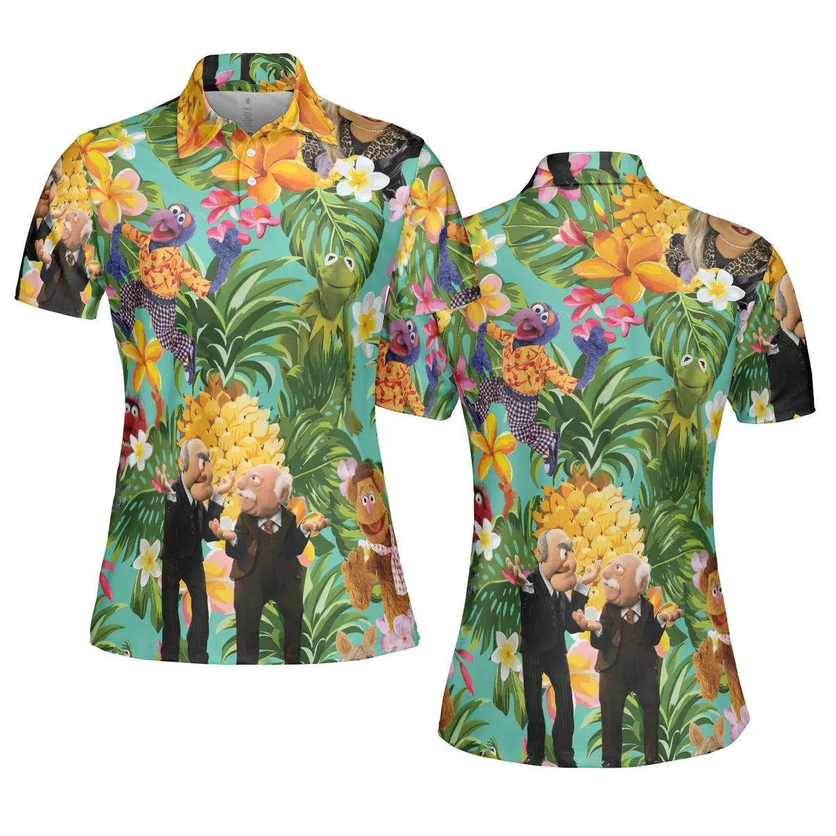 Statler And Waldorf Muppets Tropical AOP Men/Women Polo Shirt