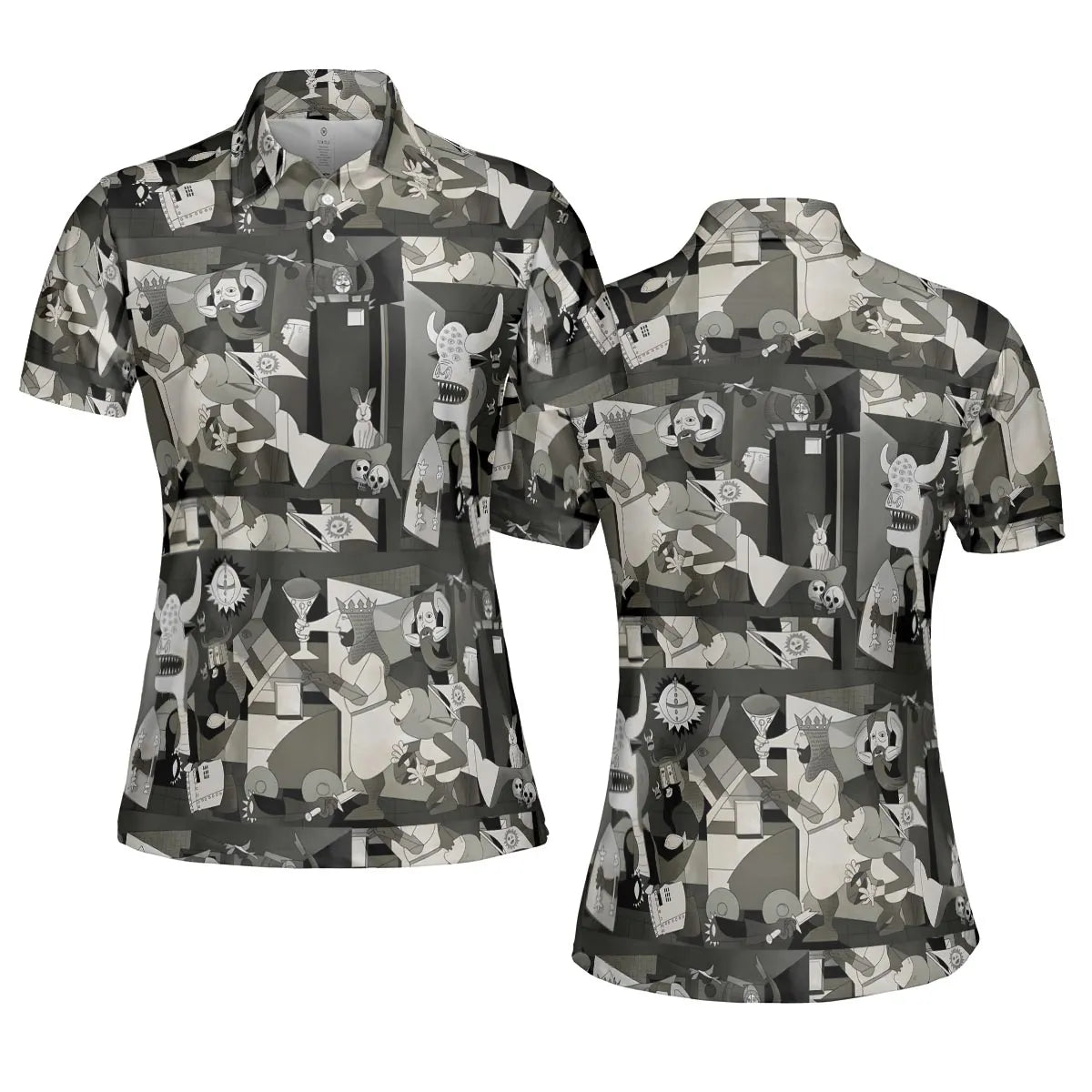 Monty Picasso Style Art AOP Men/Women Polo Shirt