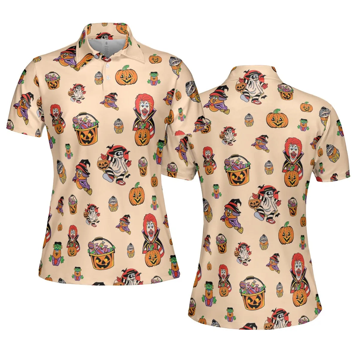 McDonaldland Halloween AOP Men/Women Polo Shirt