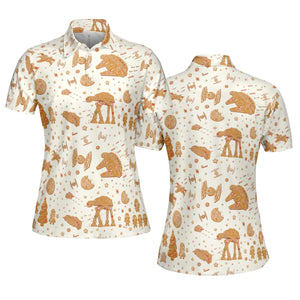 Gingerbread Christmas Star Wars AOP Men/Women Polo Shirt