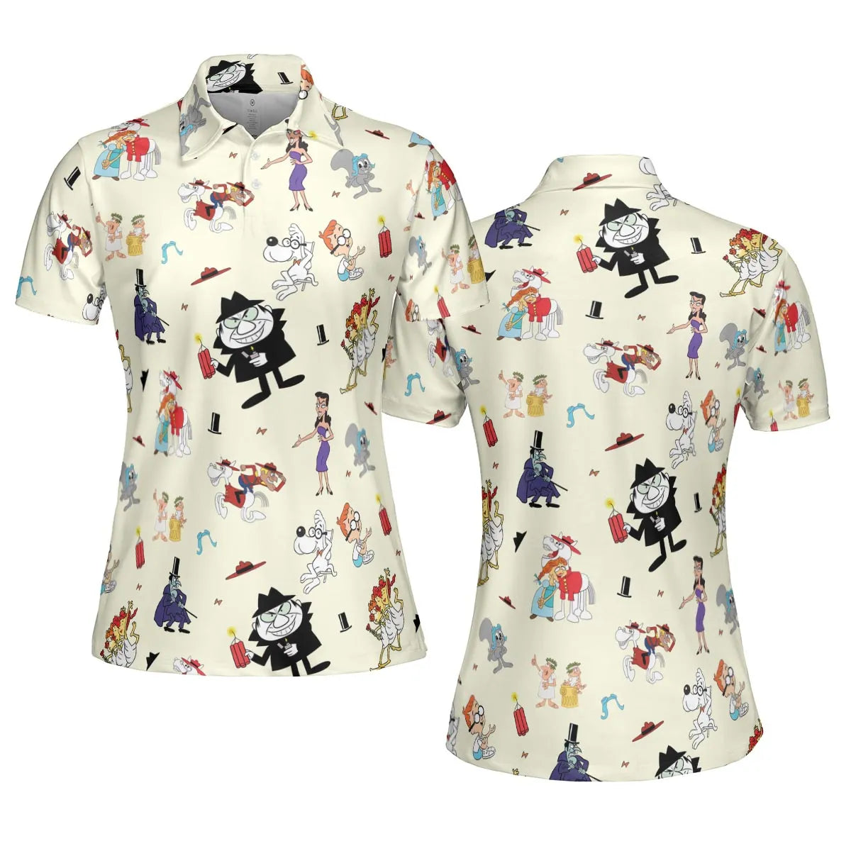Bullwinkle’s Boss AOP Men/Women Polo Shirt
