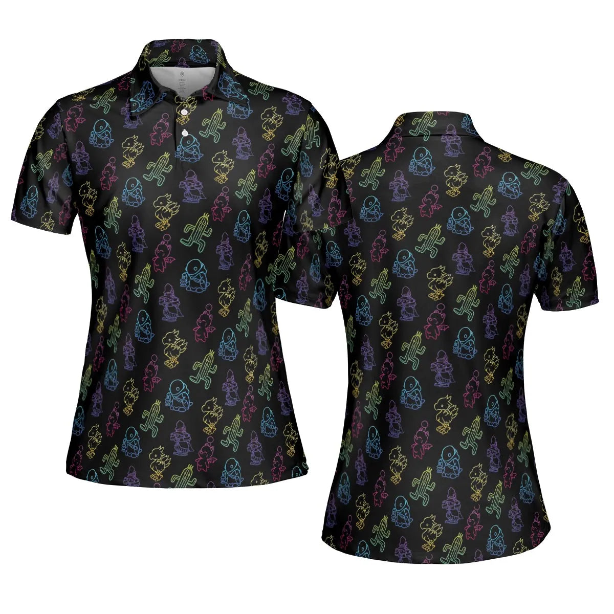 From Chocobos To Cactuars Final Fantasy AOP Men/Women Polo Shirt