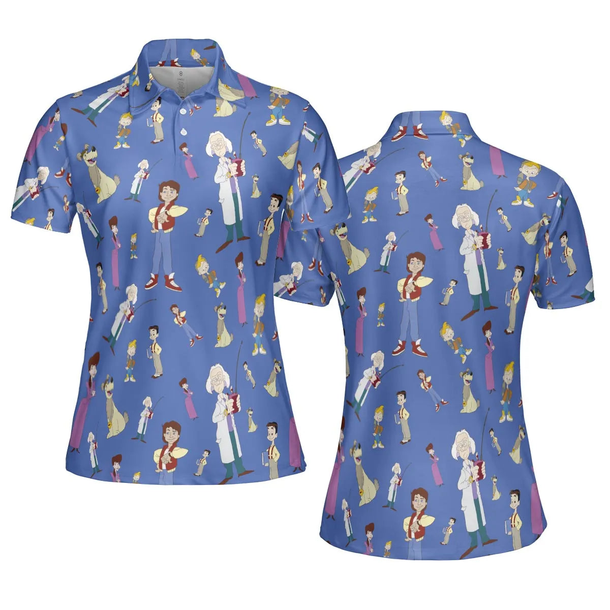 B2tf Cartoon Characters Seamless AOP Men/Women Polo Shirt