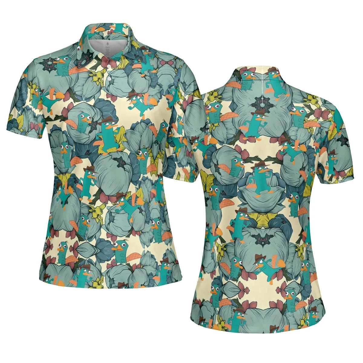 Perry The Platypus Phineas and Ferb AOP Men/Women Polo Shirt