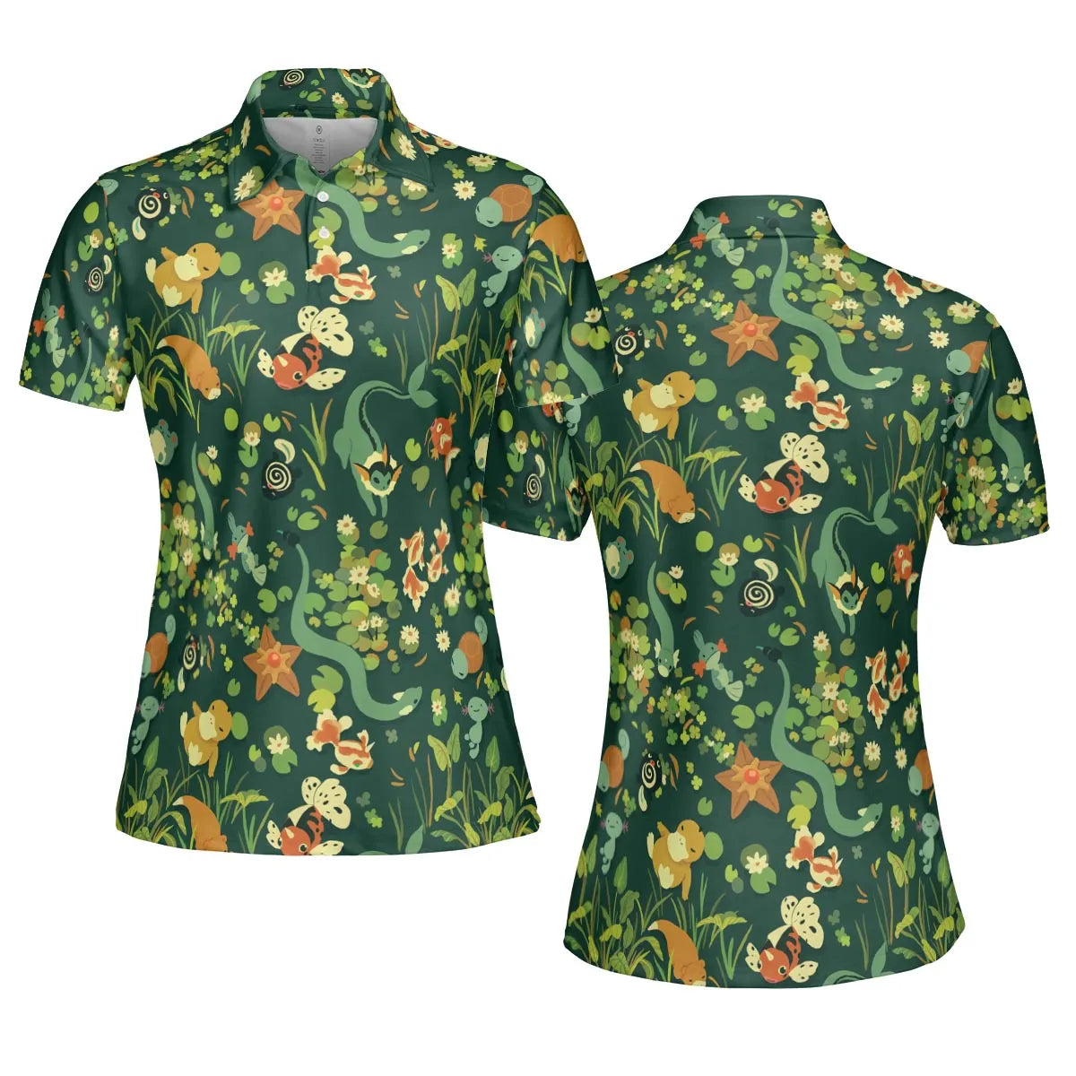 Under Water Type Pokemon AOP Men/Women Polo Shirt