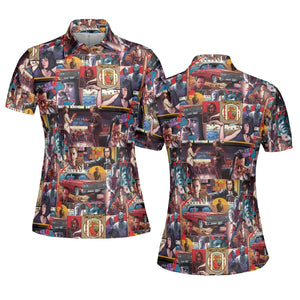 Retro Scenes Mia Wallace Vincent Vega Jules Winnfields Pulp Fiction AOP Men/Women Polo Shirt