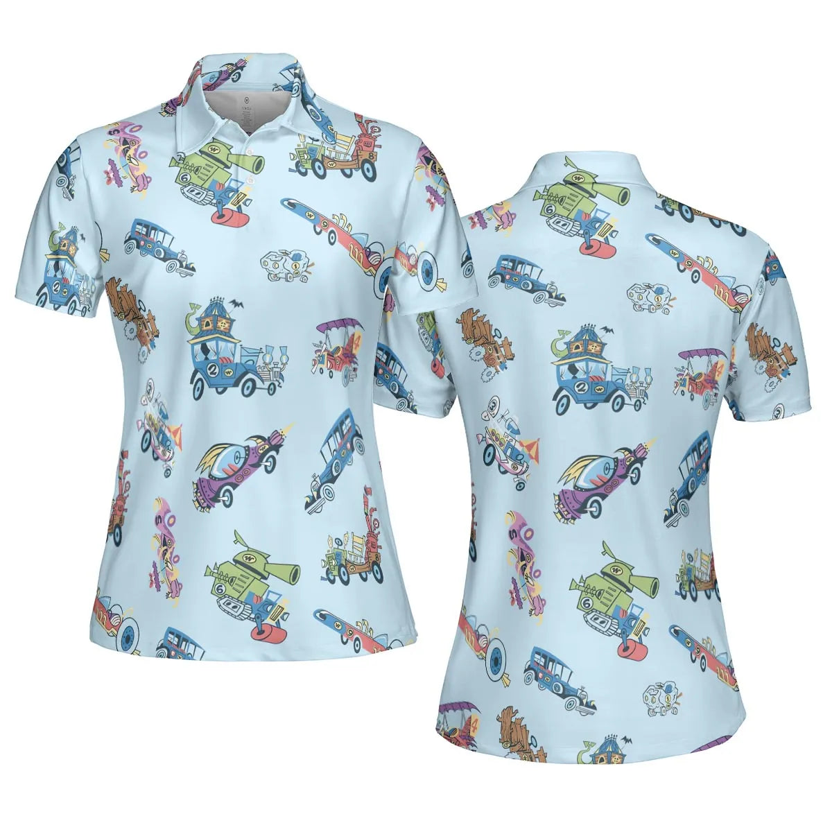 W is for Wacky Races AOP Men/Women Polo Shirt