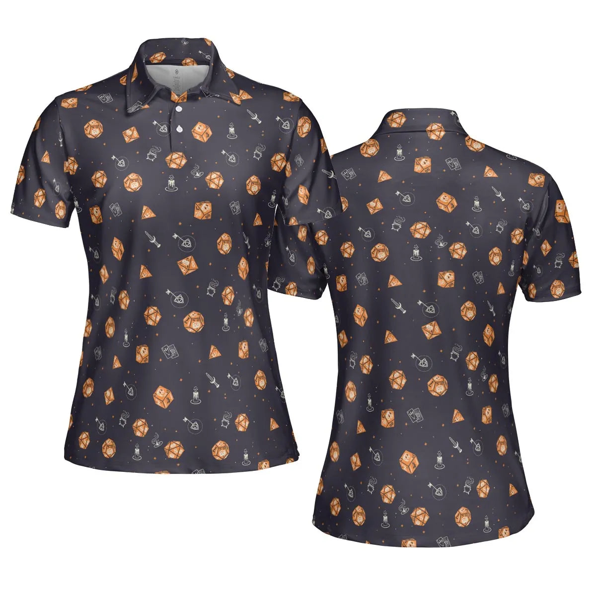 Halloween Dices Pattern AOP Men/Women Polo Shirt