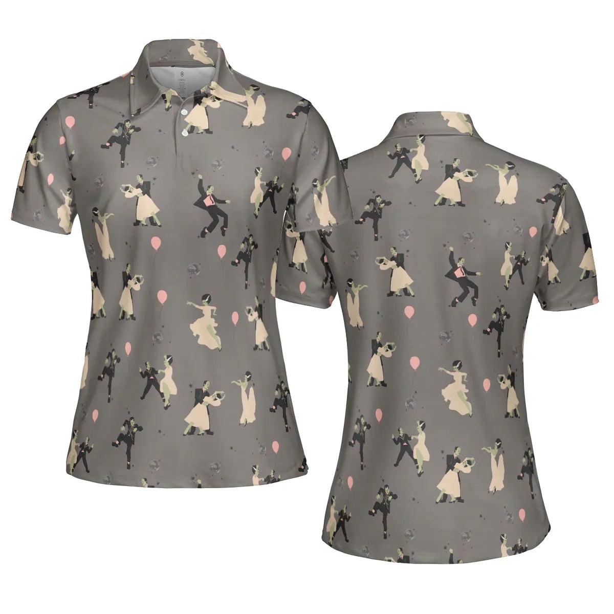 Dirty Dancing Frankenstein and Bride of Frankenstein AOP Men/Women Polo Shirt