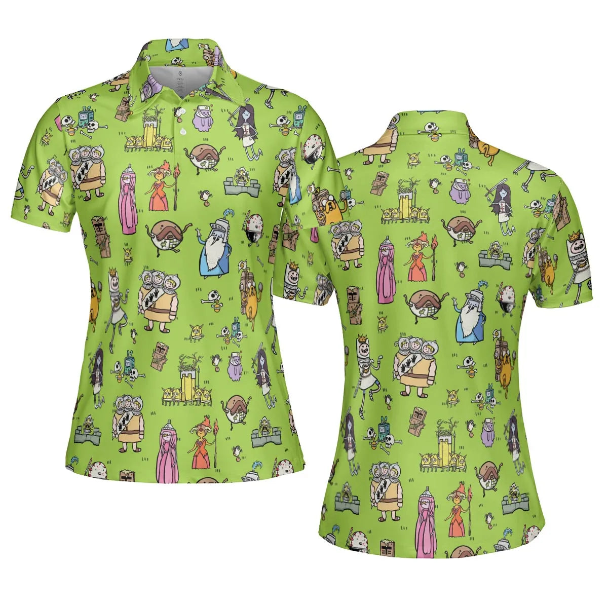 Finn Holy Adventure Adventure Time and Monty Python and the Holy Grail AOP Men/Women Polo Shirt