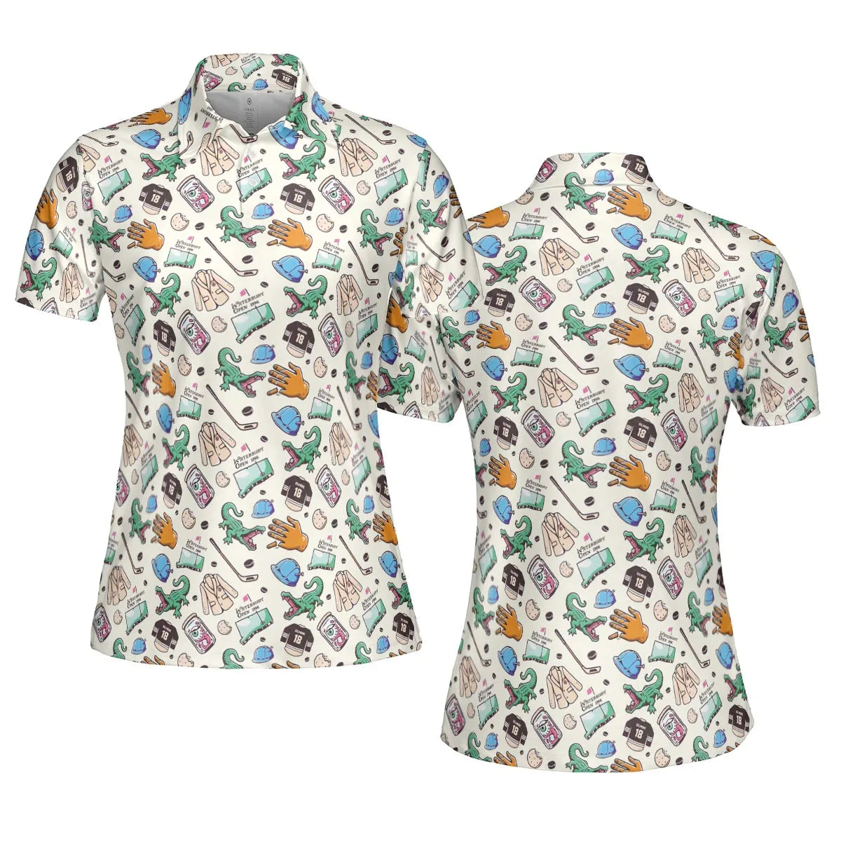 Happy Gilmore Pattern AOP Men/Women Polo Shirt