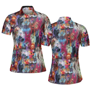 Watercolor Villains AOP Men/Women Polo Shirt