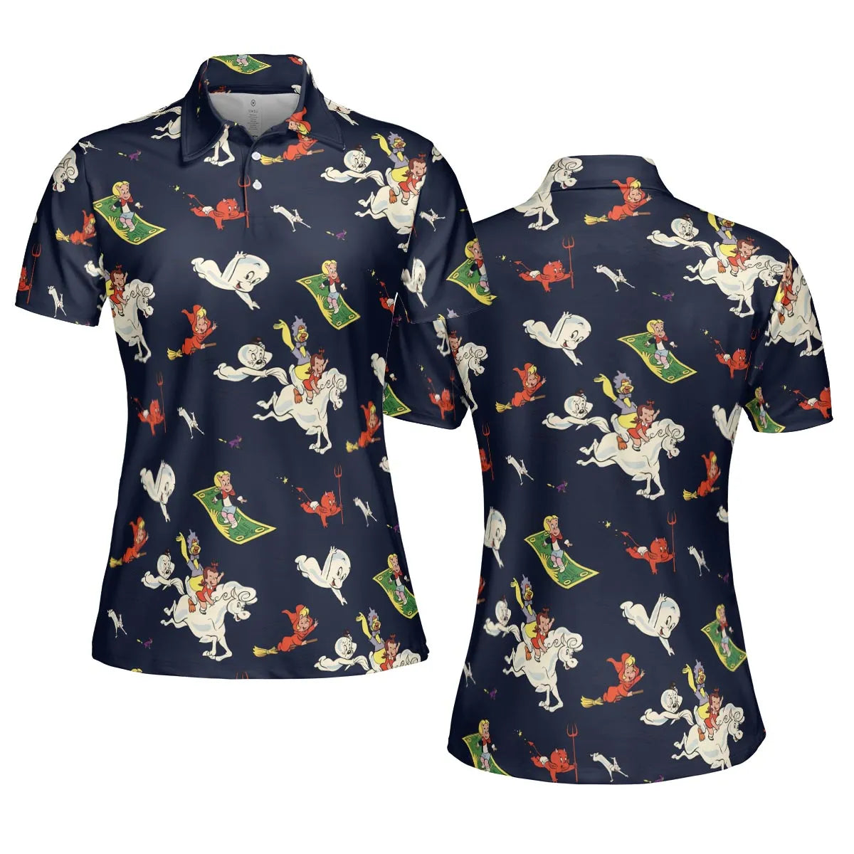 Casper Richie Rich Harvey Comic Characters AOP Men/Women Polo Shirt