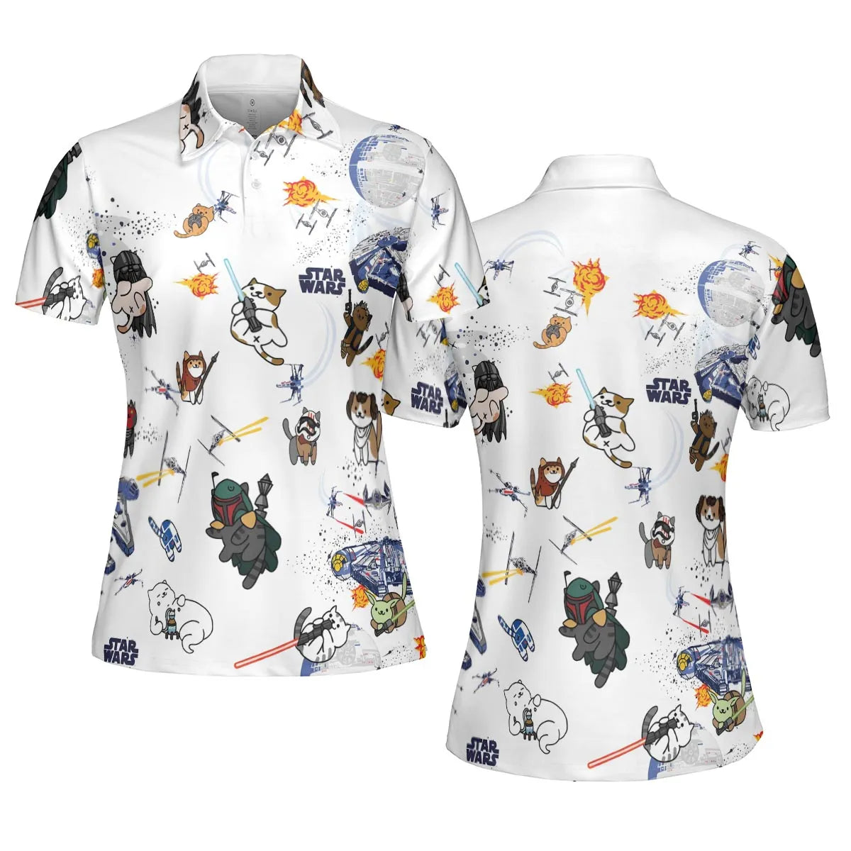Star Wars Cats AOP Men/Women Polo Shirt