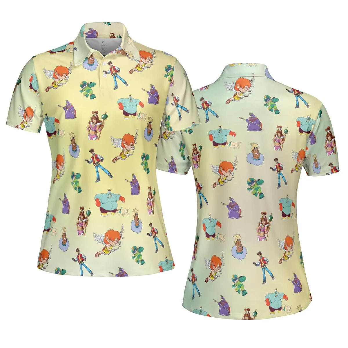 80s Captain N: The Game Master Characters AOP Men/Women Polo Shirt