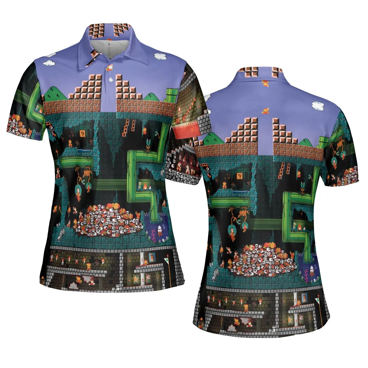 The Pit Super Mario AOP Men/Women Polo Shirt