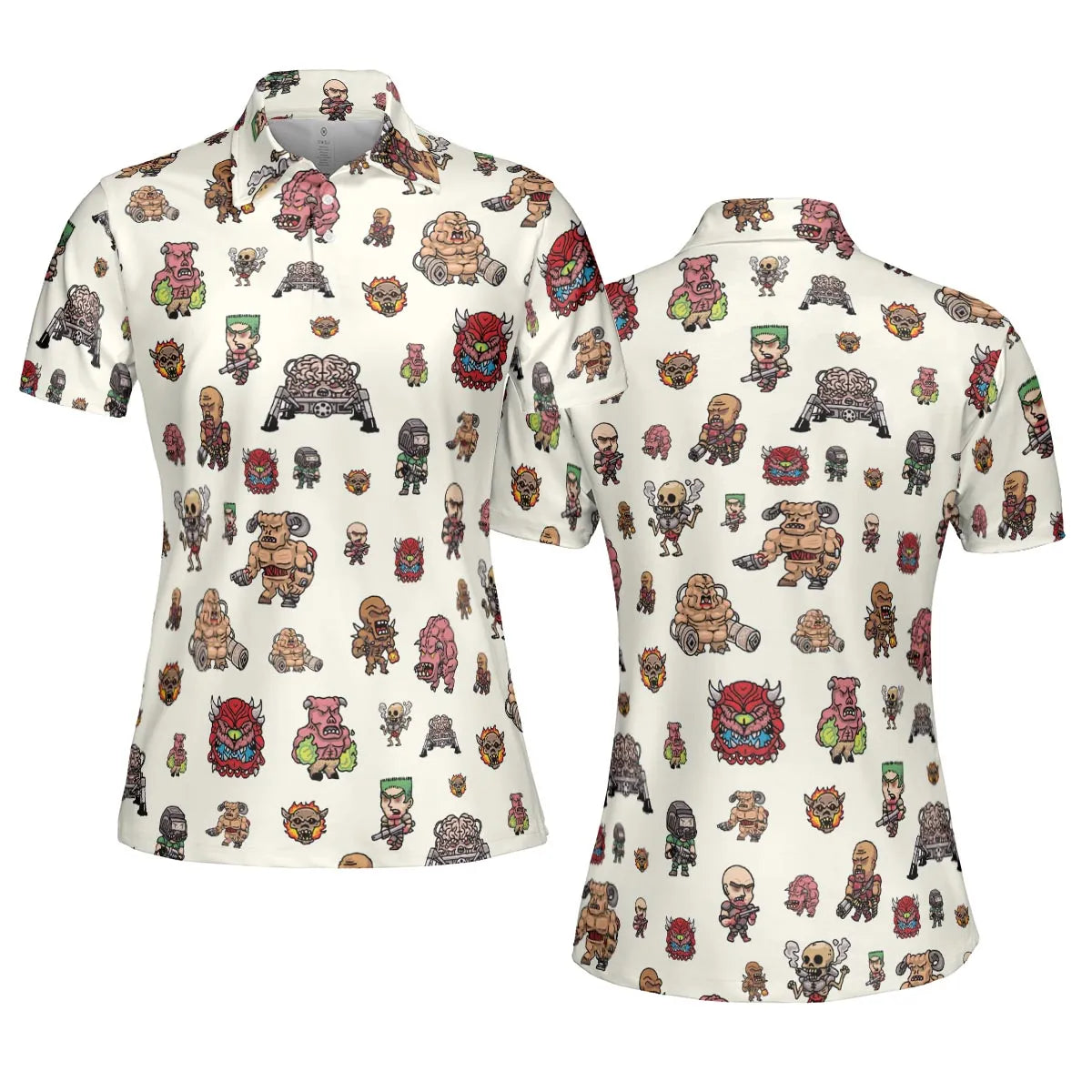 Doom Chibi Characters AOP Men/Women Polo Shirt