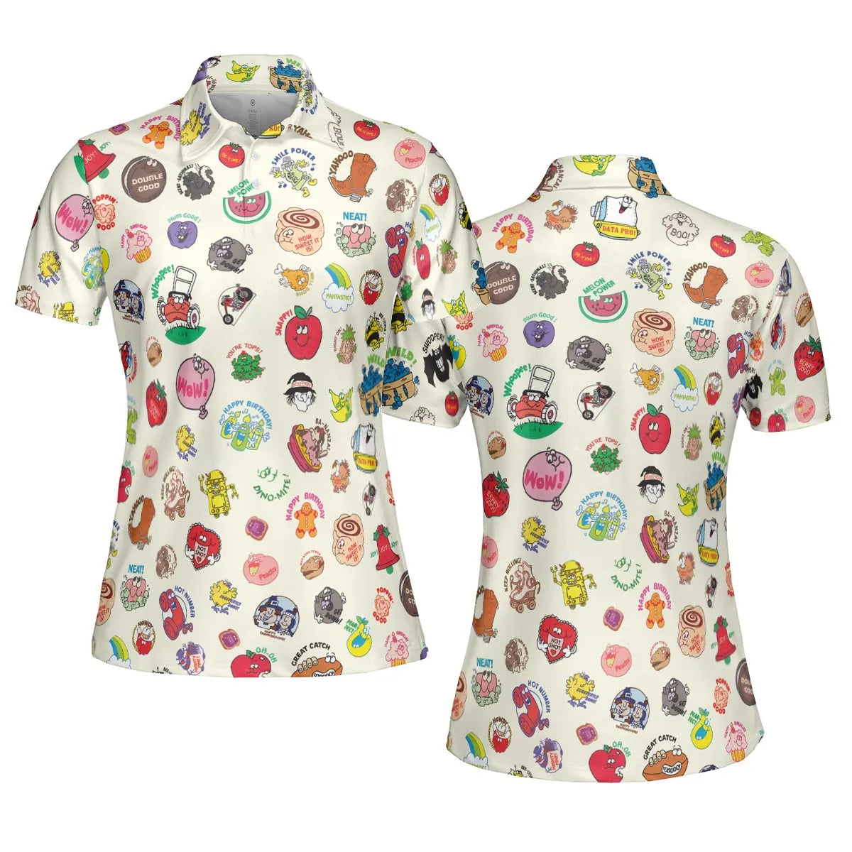 Vintage Trend Matte Scratch & Sniff AOP Men/Women Polo Shirt