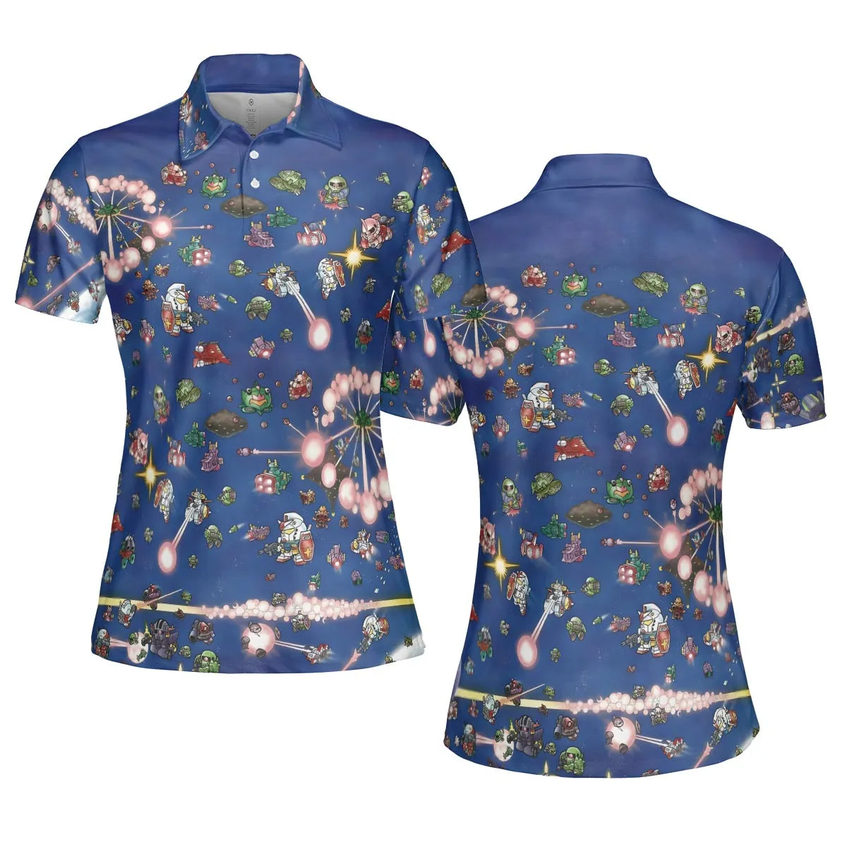 SD Gundam Battle AOP Men/Women Polo Shirt