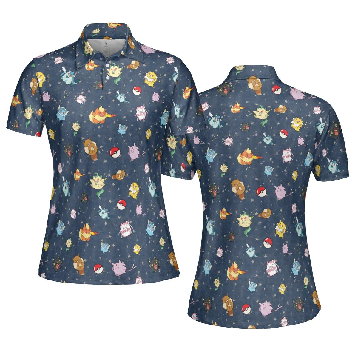 Gengar as Eevee The Eeveelutions Pokemon AOP Men/Women Polo Shirt