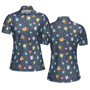 Gengar as Eevee The Eeveelutions Pokemon AOP Men/Women Polo Shirt